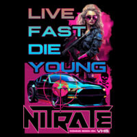 Live Fast Die Young 80s B-Movie - GD77 Softstyle® Ladies' Tank Top Design