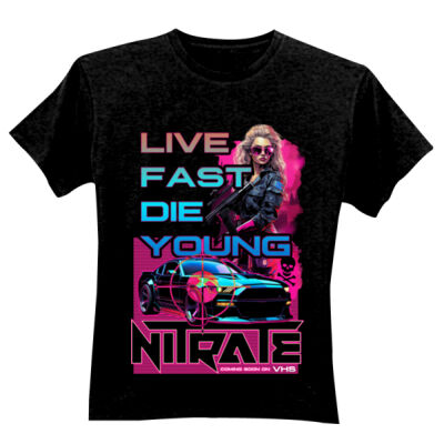 Live Fast Die Young 80s B-Movie - GD01 Softstyle Adult T-Shirt Thumbnail