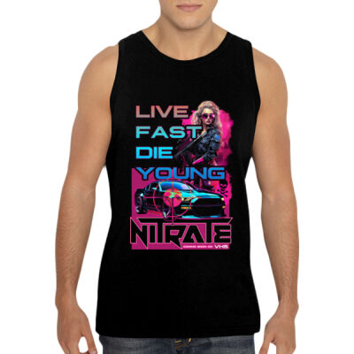 Live Fast Die Young 80s B-Movie - GD12 Softstyle® Adult Tank Top Thumbnail