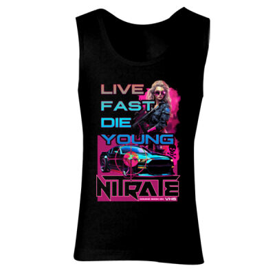 Live Fast Die Young 80s B-Movie - GD77 Softstyle® Ladies' Tank Top Thumbnail