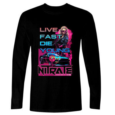 Live Fast Die Young 80s B-Movie - GD11 Softstyle® Adult Long Sleeve T-Shirt Thumbnail